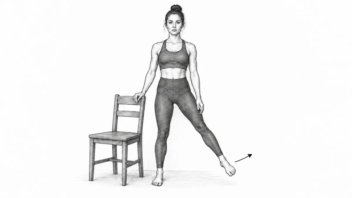 Step 2 for Standing Hip Abduction exercise