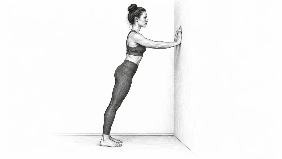 Step 1 for Wall Push-Up exercise