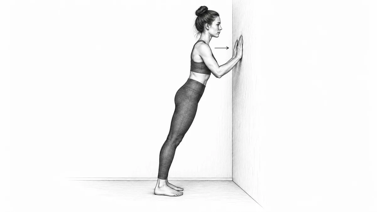 Step 2 for Wall Push-Up exercise