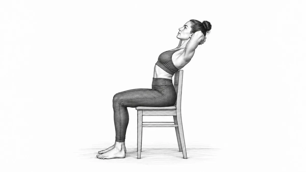 Step 3 for Seated Thoracic Extension over Chair Back exercise