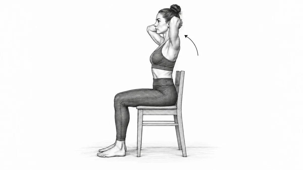 Step 4 for Seated Thoracic Extension over Chair Back exercise