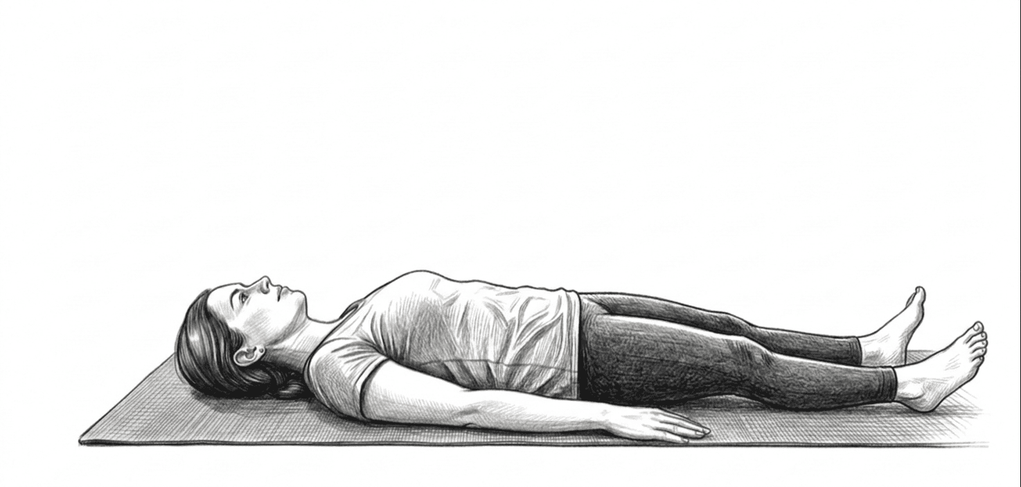 Step 4 for Single Knee to Chest stretch exercise