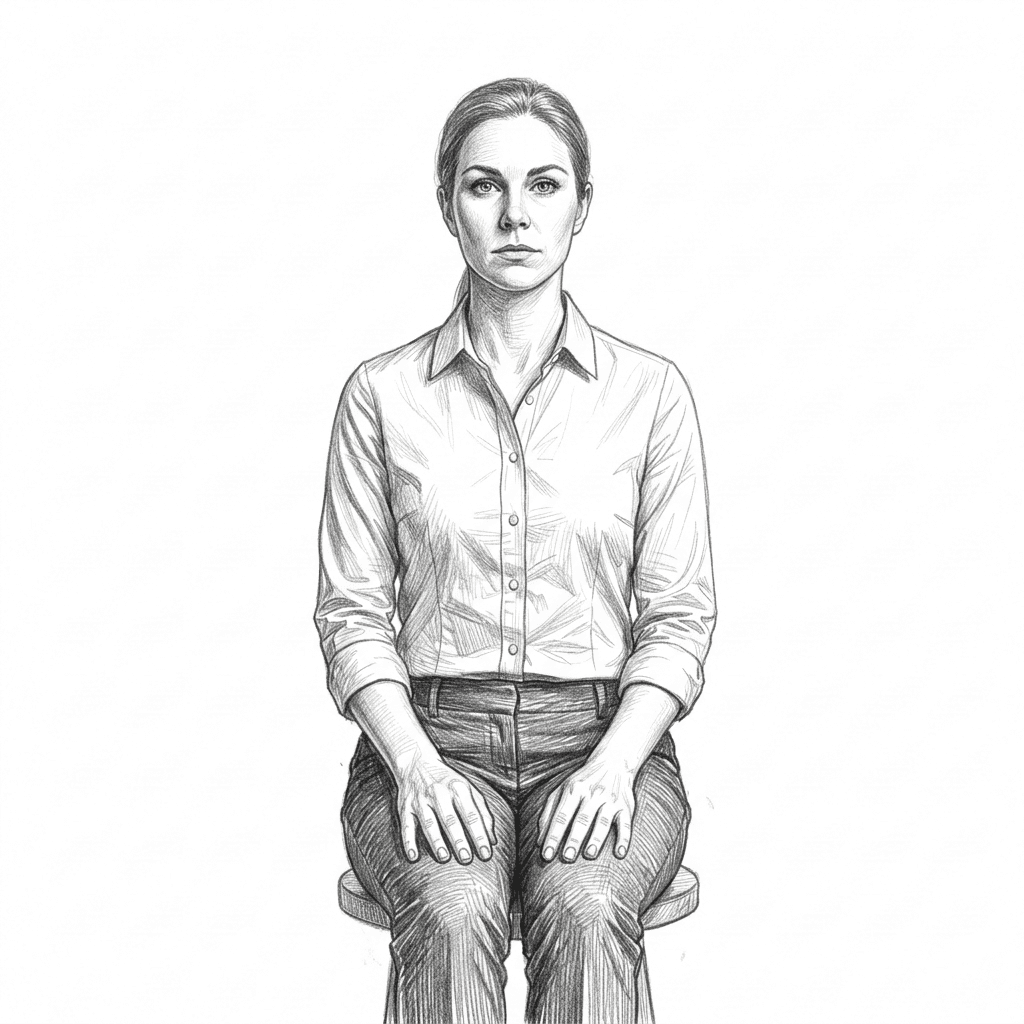 Step 1 for Upper Trapezius Stretch exercise