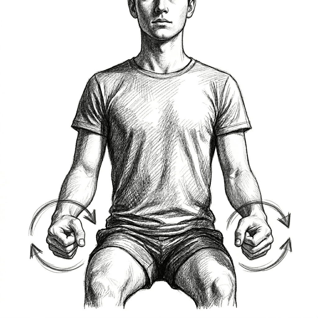 Step 3 for Wrist Circle  exercise
