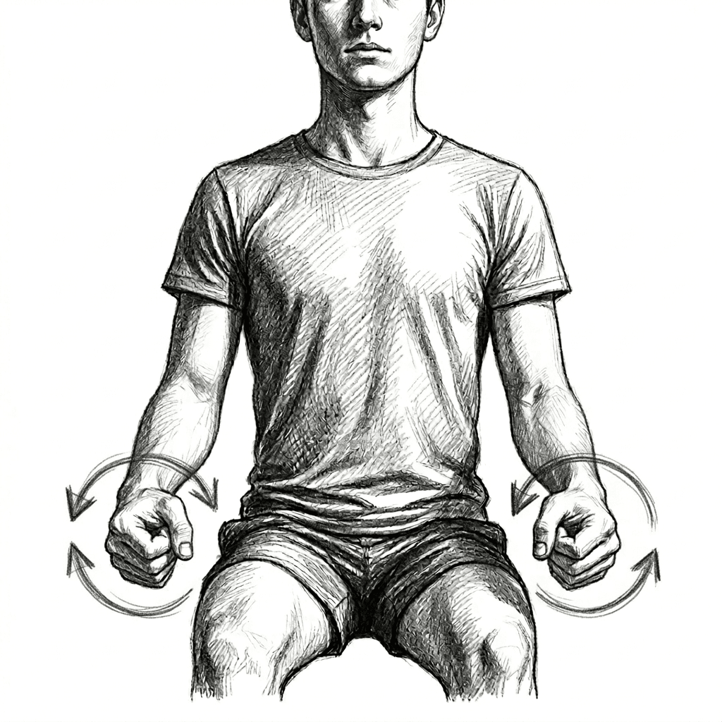 Step 4 for Wrist Circle  exercise